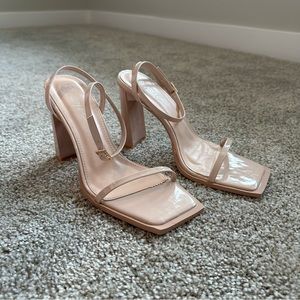 New Nasty Gal Nude Square Toe Heels ✨
